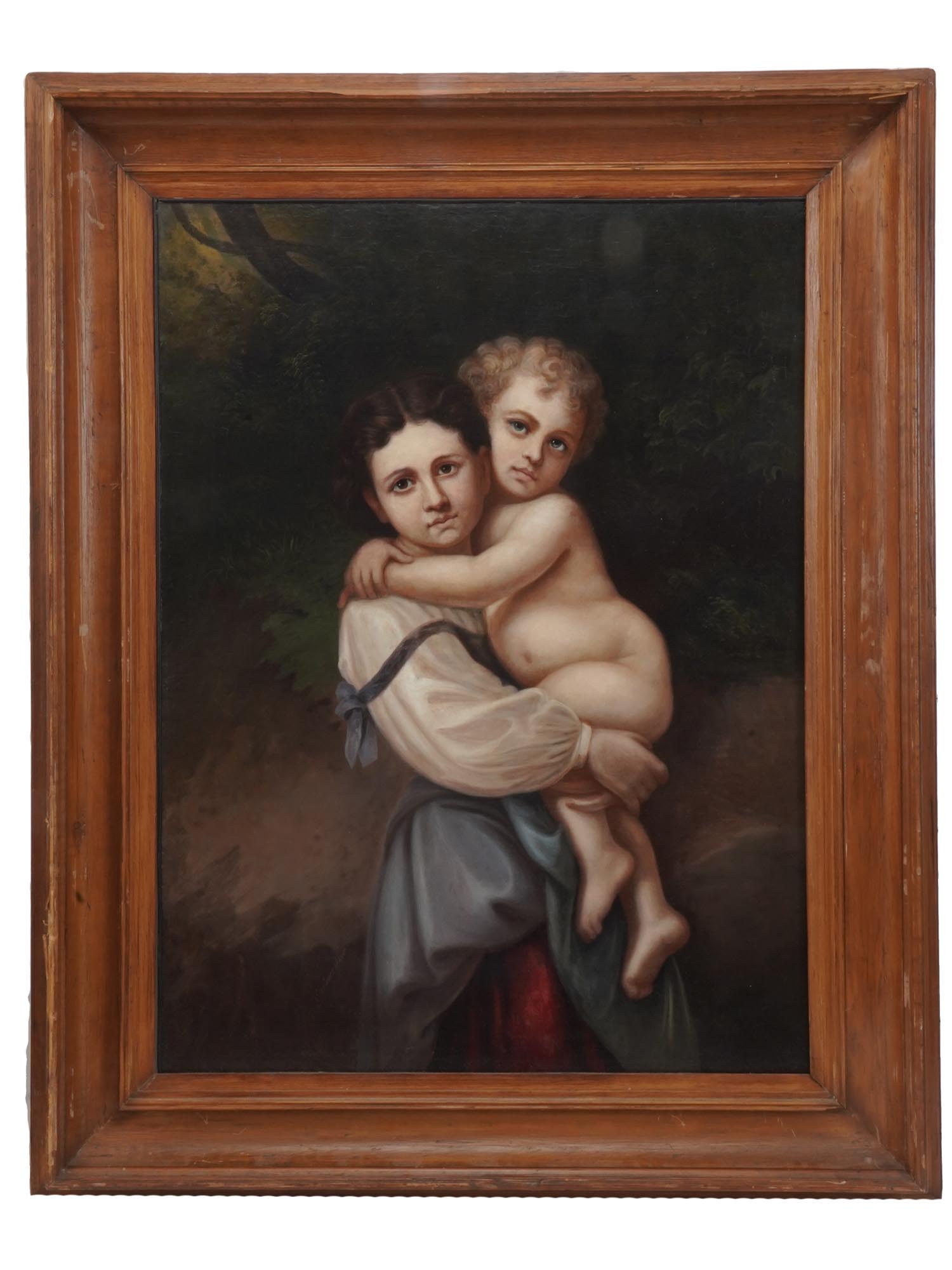 ANTIQUE 19TH C PAINTING AFTER WILLIAM BOUGUEREAU PIC-0